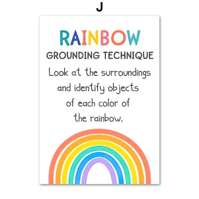 Calming Corner Rainbow Star Psychology Wall Art