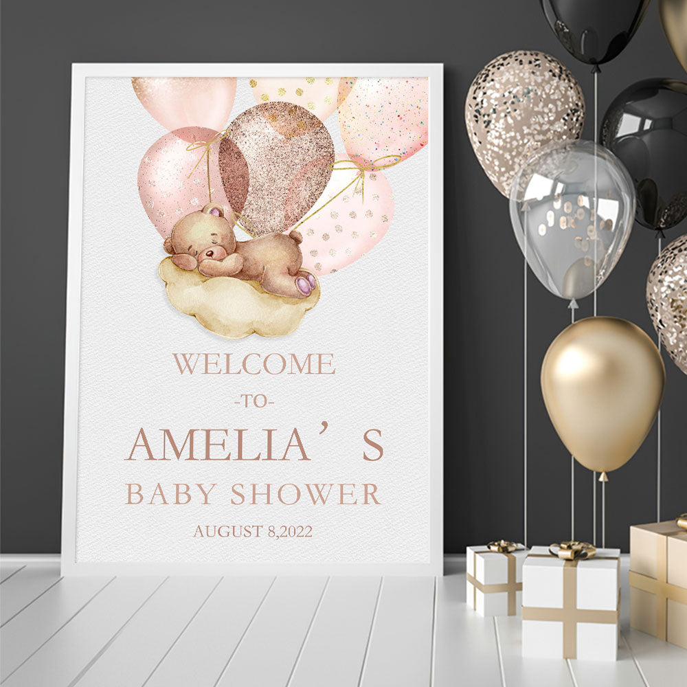 Custom Name Baby Shower Canvas Print