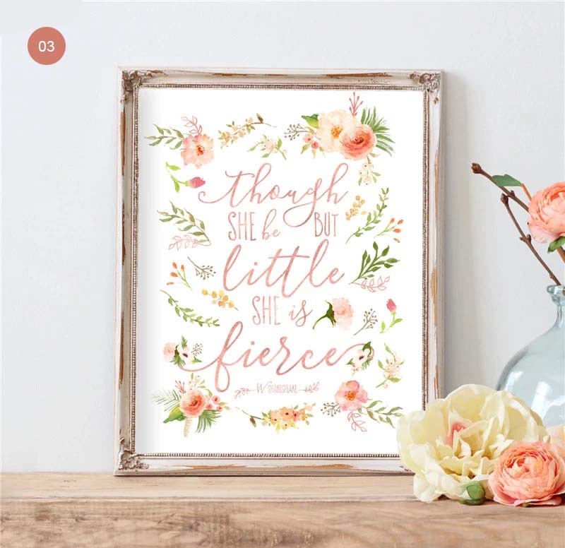 Cute Pink Golden Love Quote Canvas Prints