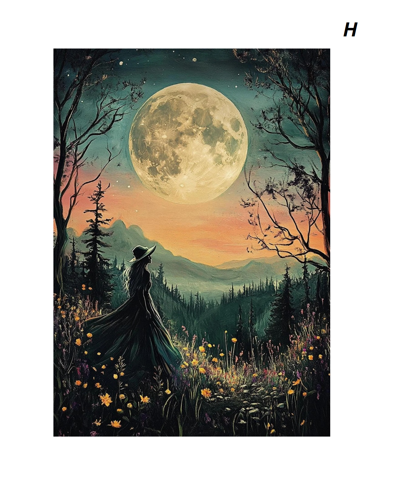 Dark Romantic Magical Enchanting Moon Witchcraft Canvas Prints