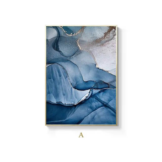 Blue Marble Abstract Wall Art Fine Art Canvas Prints
