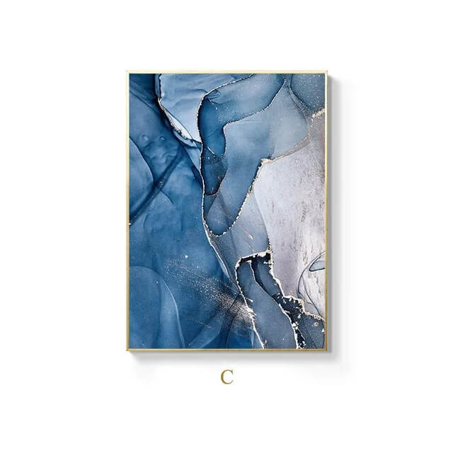 Blue Marble Abstract Wall Art Fine Art Canvas Prints