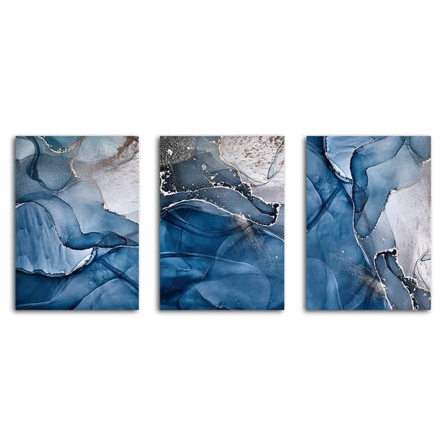 Blue Marble Abstract Wall Art Fine Art Canvas Prints