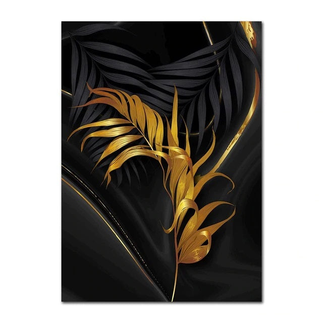 Golden Leaves Canvas Print