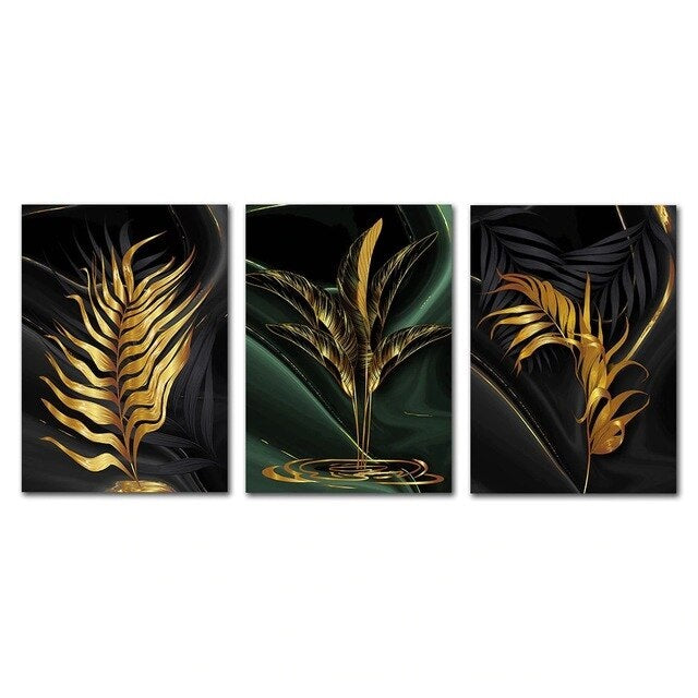 Golden Leaves Canvas Print