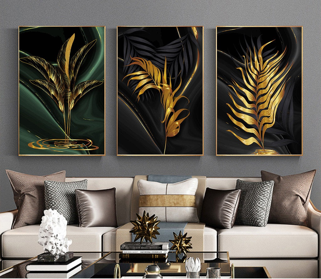 Golden Leaves Canvas Print