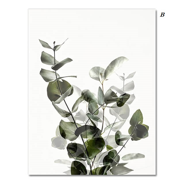 Green Plants Eucalyptus Leaves Canvas Prints