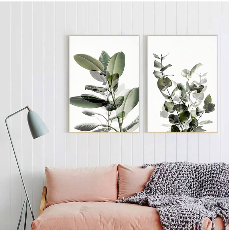 Green Plants Eucalyptus Leaves Canvas Prints