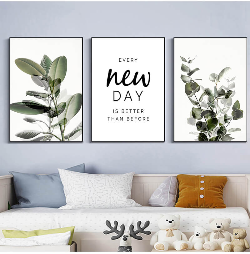 Green Plants Eucalyptus Leaves Canvas Prints