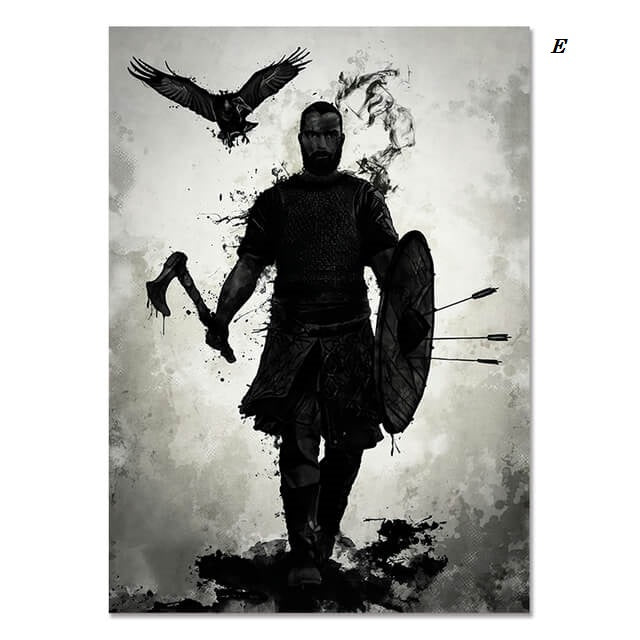 Japanese Samurai Warrior Ink Canvas Prints