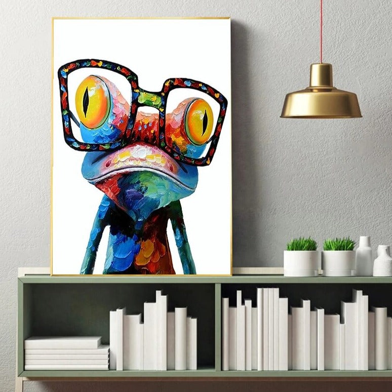 Funny Frog Graffiti Canvas Print