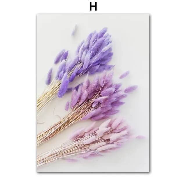 Dreamy Purple Lavender Landscape Hot Air Balloon Canvas Prints