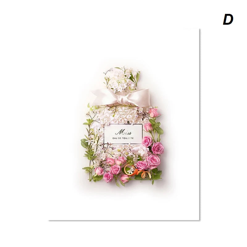 Fashion Blush Pink Perfume Flower Canvas Print
