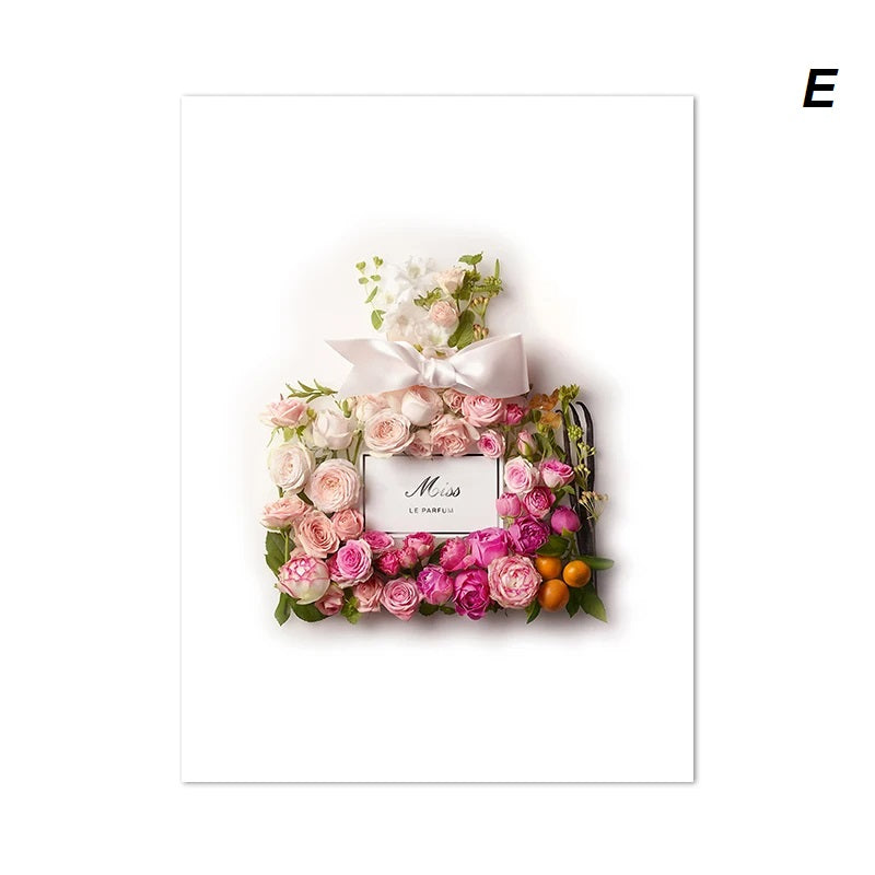 Fashion Blush Pink Perfume Flower Canvas Print