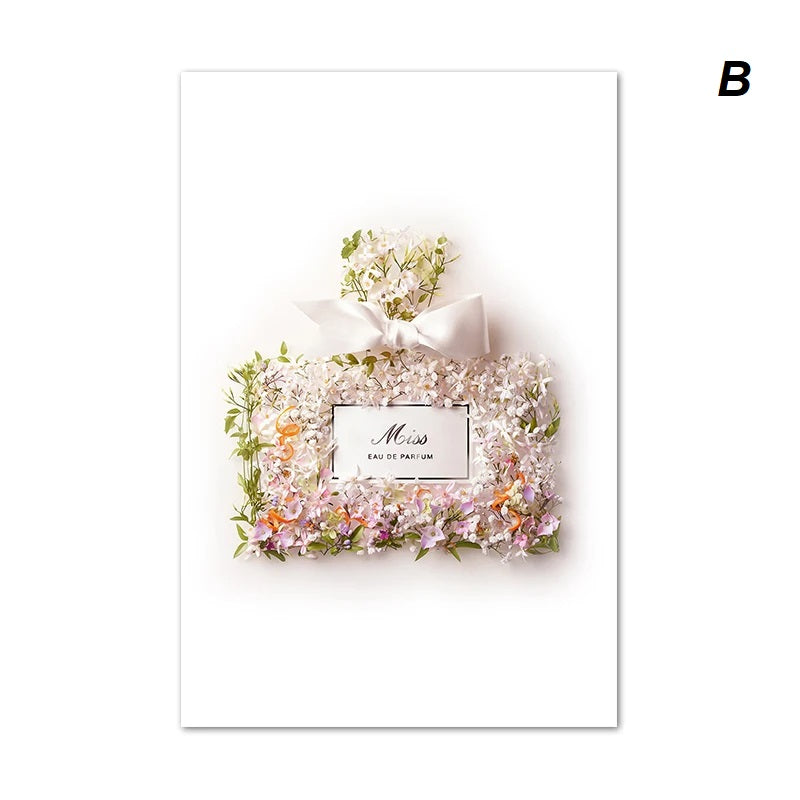 Fashion Blush Pink Perfume Flower Canvas Print