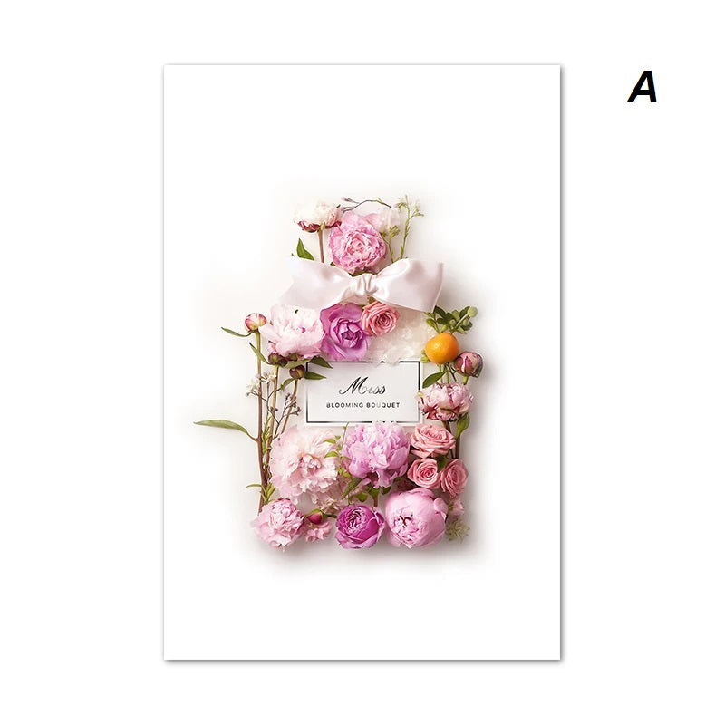 Fashion Blush Pink Perfume Flower Canvas Print