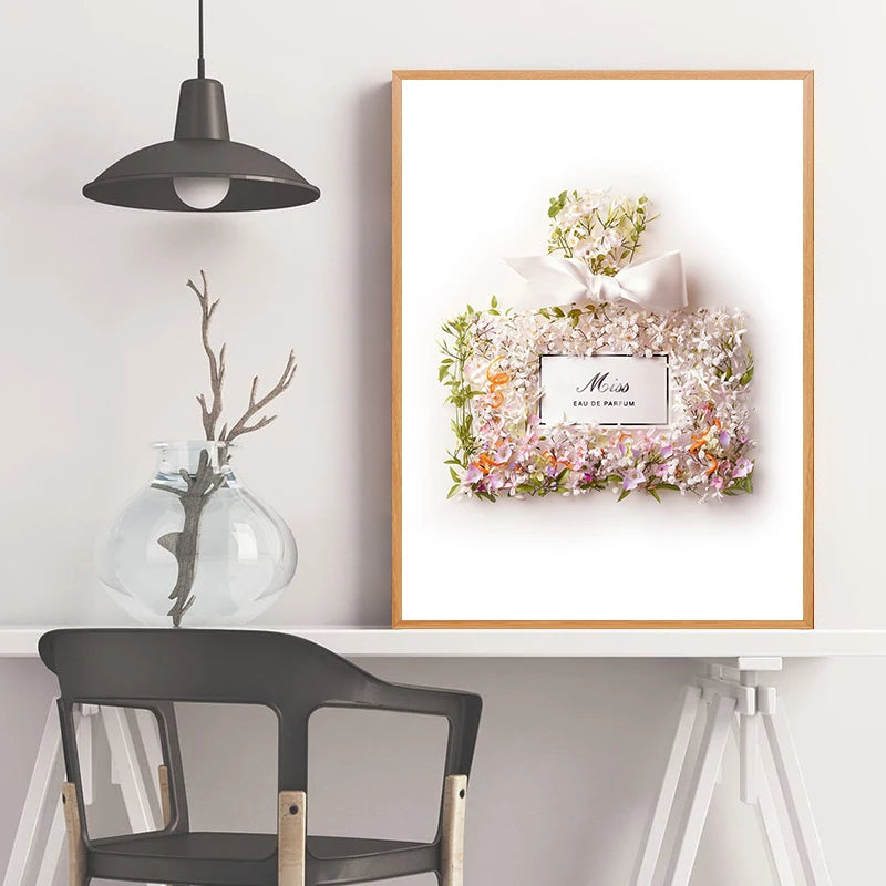 Fashion Blush Pink Perfume Flower Canvas Print
