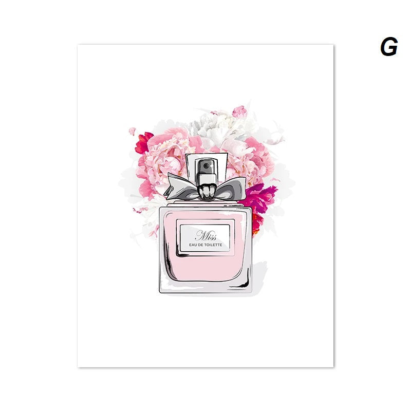 Fashion Blush Pink Perfume Flower Canvas Print