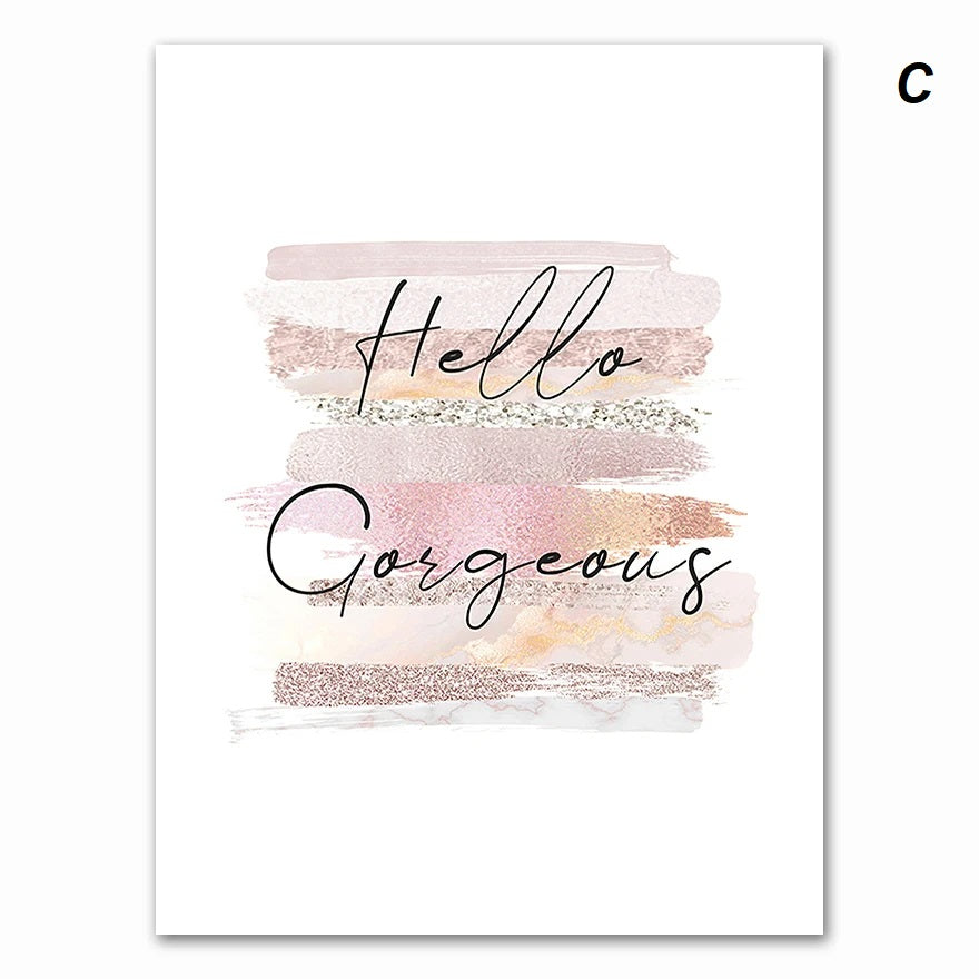 Fashion Makeup Brushes Beauty Pastel Pink Canvas Print