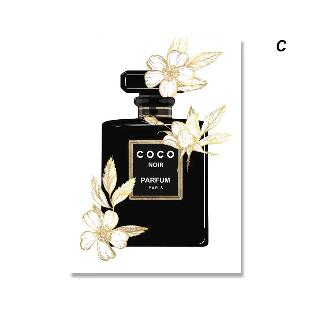 Fashion Designer Perfume Inspirational Coco Chanel Quotes Wall Art