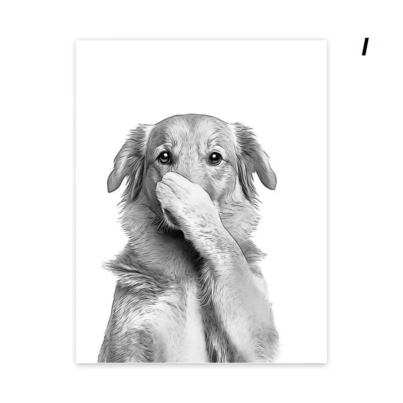 Funny Animals Cat Giraffe Elephant Toilet Paper Bathtub Black White Wall Art