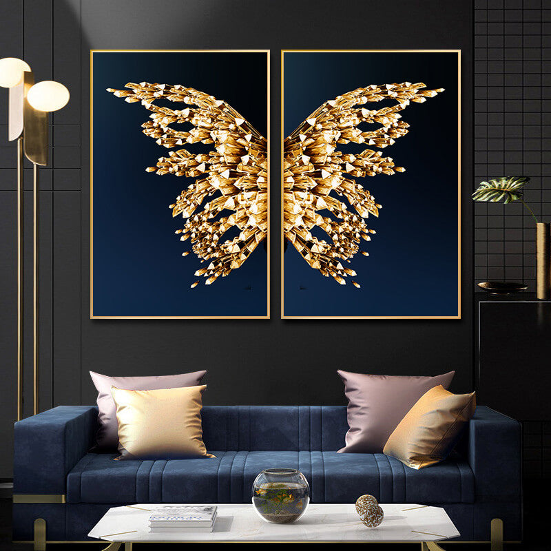 Golden Butterfly Wings Canvas Print