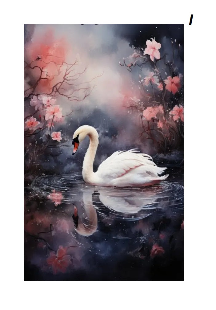 Gothic Retro Dark Academia Pink Flower Raven Castle Witchery Canvas Print