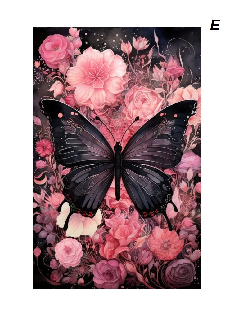 Gothic Retro Dark Academia Pink Flower Raven Castle Witchery Canvas Print