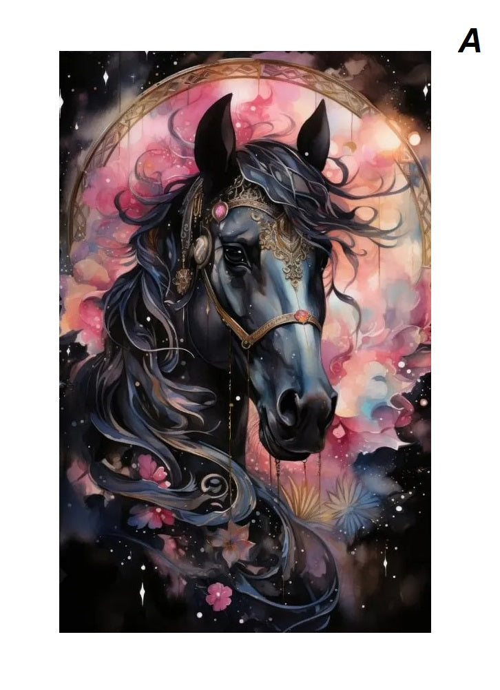 Gothic Retro Dark Academia Pink Flower Raven Castle Witchery Canvas Print