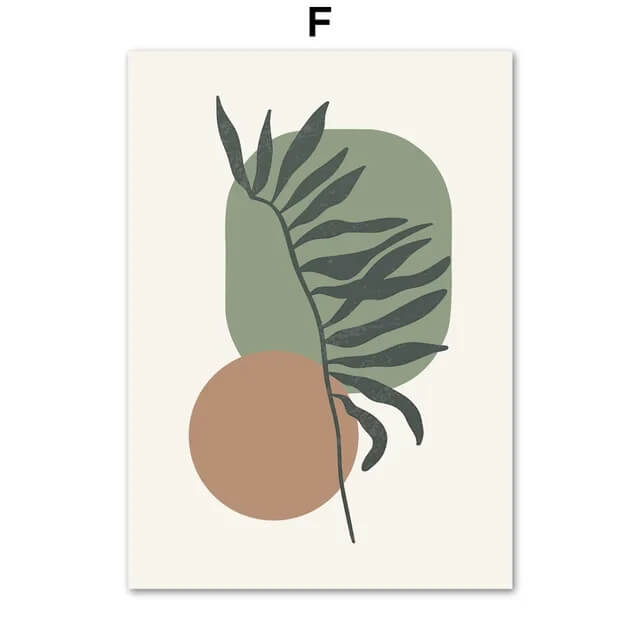 Green Palm Leaves Sun Bohemian Wall Art