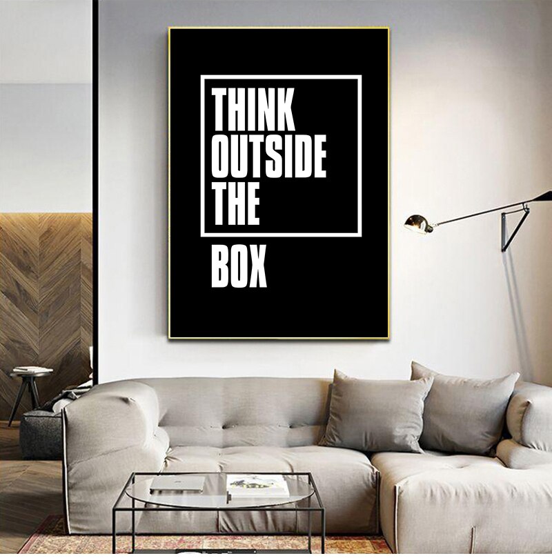 Think Outside the Box Inspirational Canvas Print