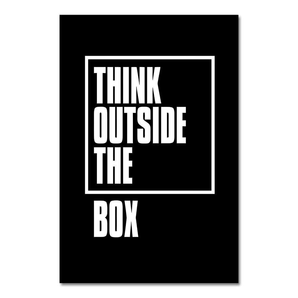 Think Outside the Box Inspirational Canvas Print