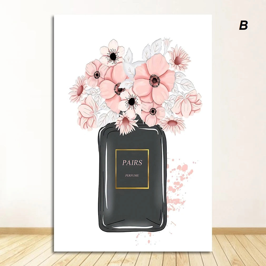 Heels Perfume Minimalist Motivational Coco Chanel Quotes Wall Art