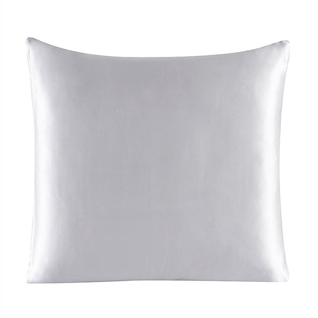 Silver Grey Natural Silk Cushion Cover