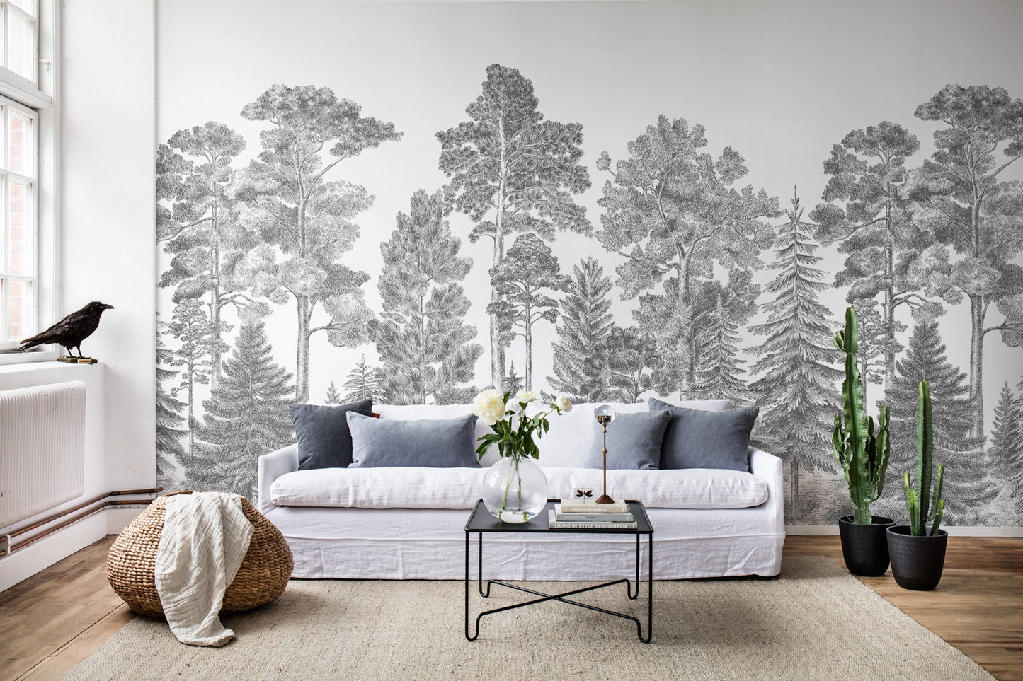 Bellewood Scandinavian Gray Mural Wallpaper (SqM)