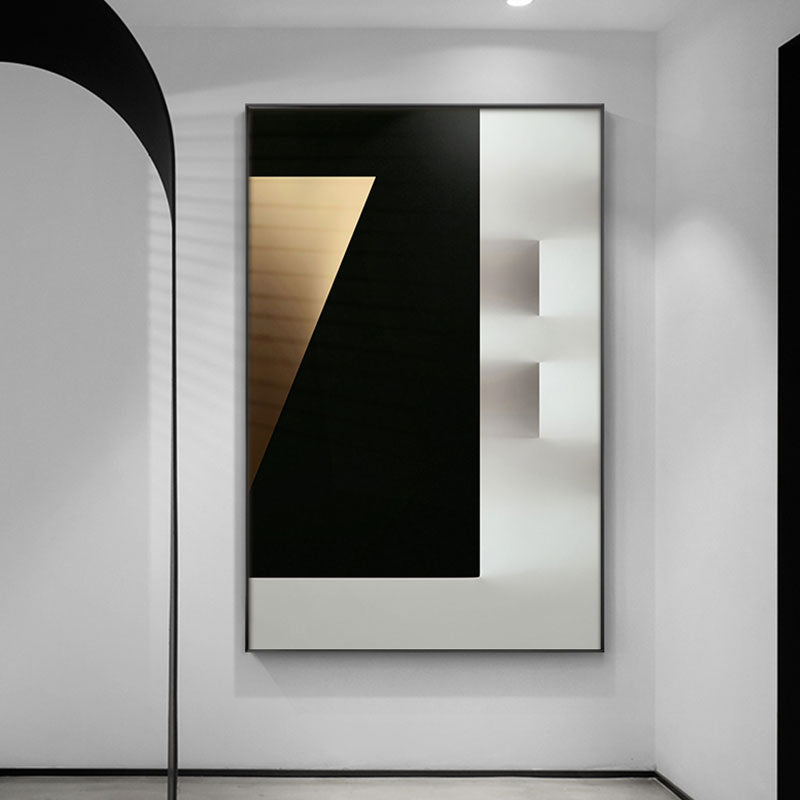 Abstract Black and White Geometric Canvas Print