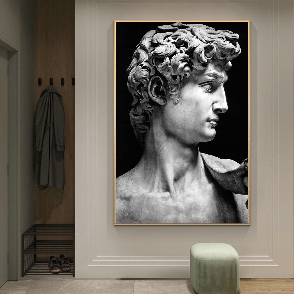 Classical Renaissance Michelangelo David Statue Canvas Print