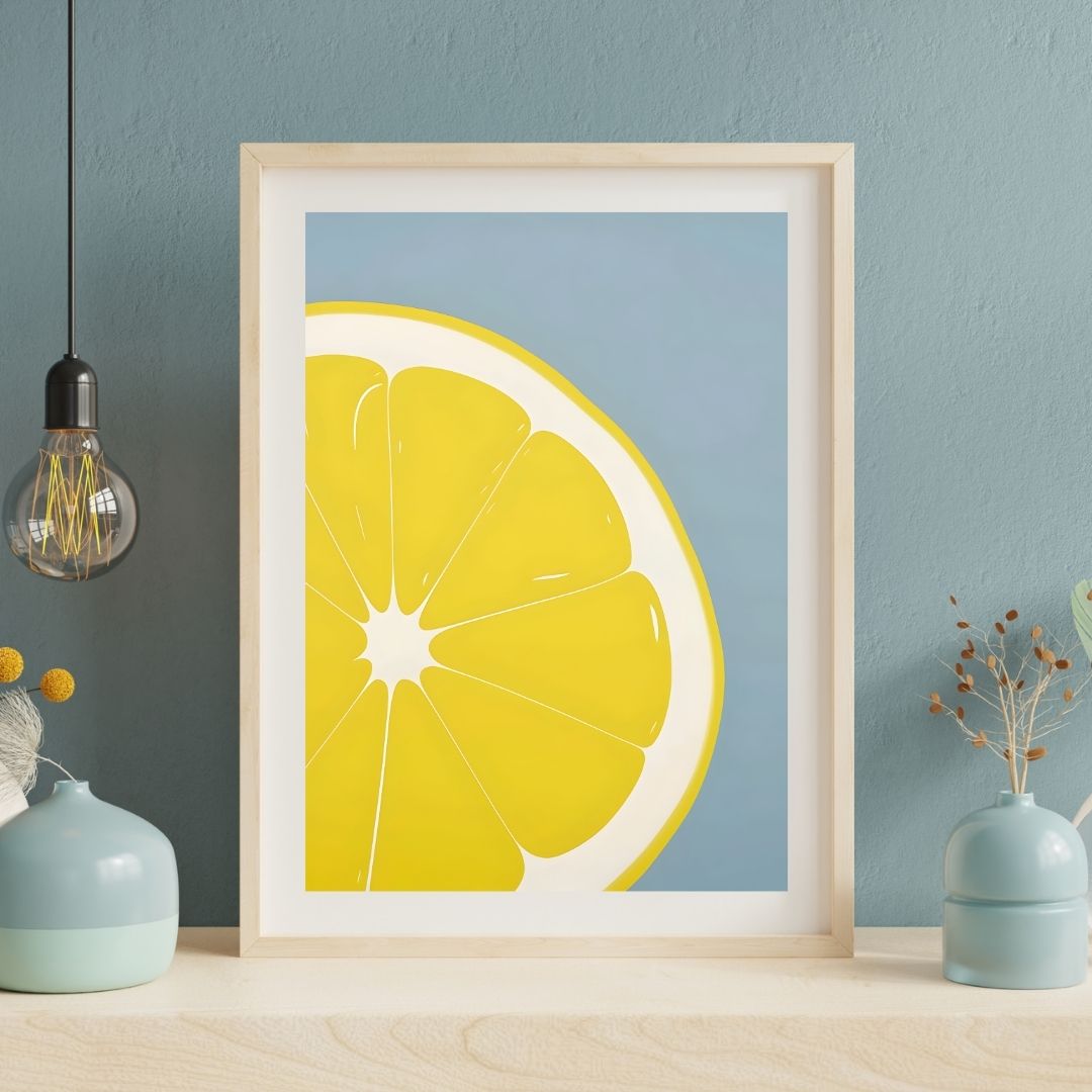 Fruits Orange Lemon Eclectic Canvas Print Wall Art