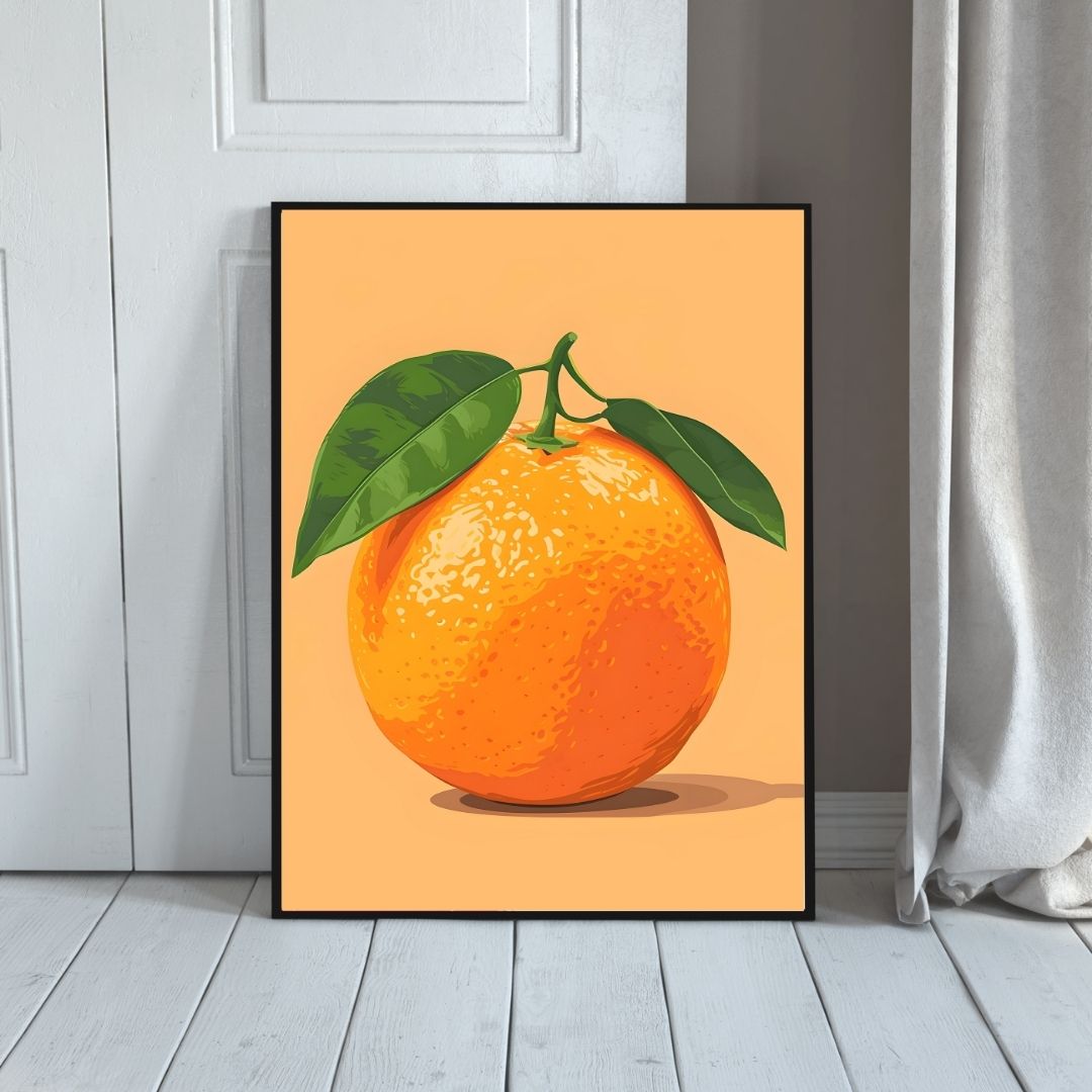 Fruits Orange Lemon Eclectic Canvas Print Wall Art