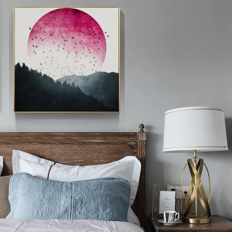 Minimalist Abstract Japanese Landscape Canvas Wall Art