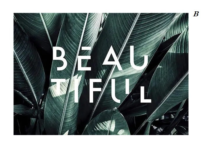 Minimalist Green Tropical Plant Canvas Prints