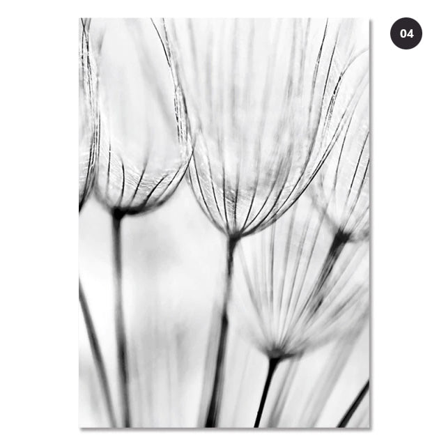 Minimalist Dandelion Flowers Wall Art
