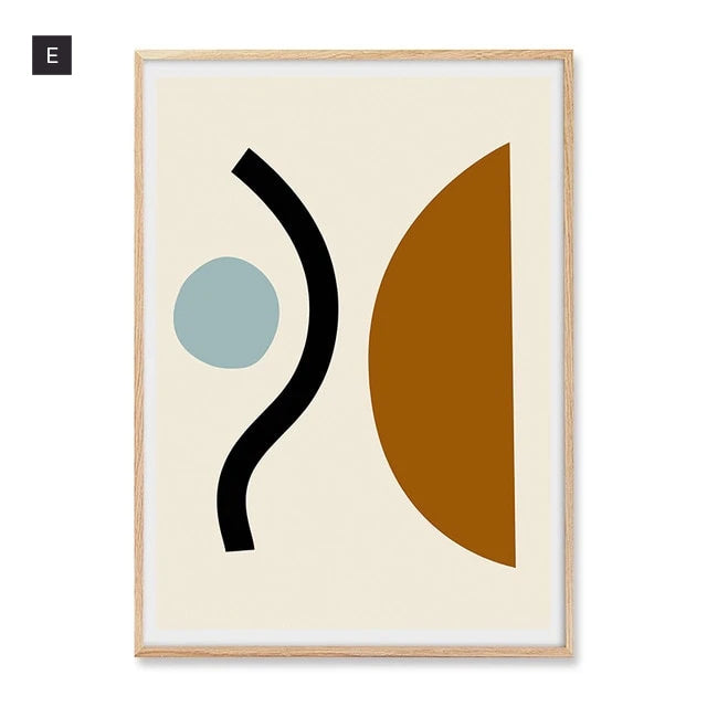 Minimalist Geometric Nordic Abstract Canvas Prints