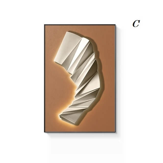 Modern Abstract Orange Grey Geometric Canvas Wall Art