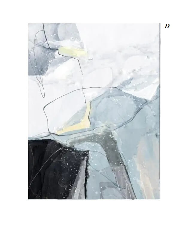 Modern Abstract White Blue Marble Canvas Prints