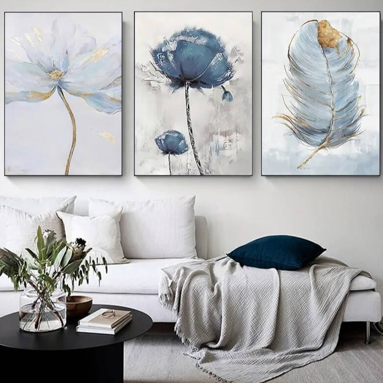 Modern Minimalist Scandinavian Flower Wall Art