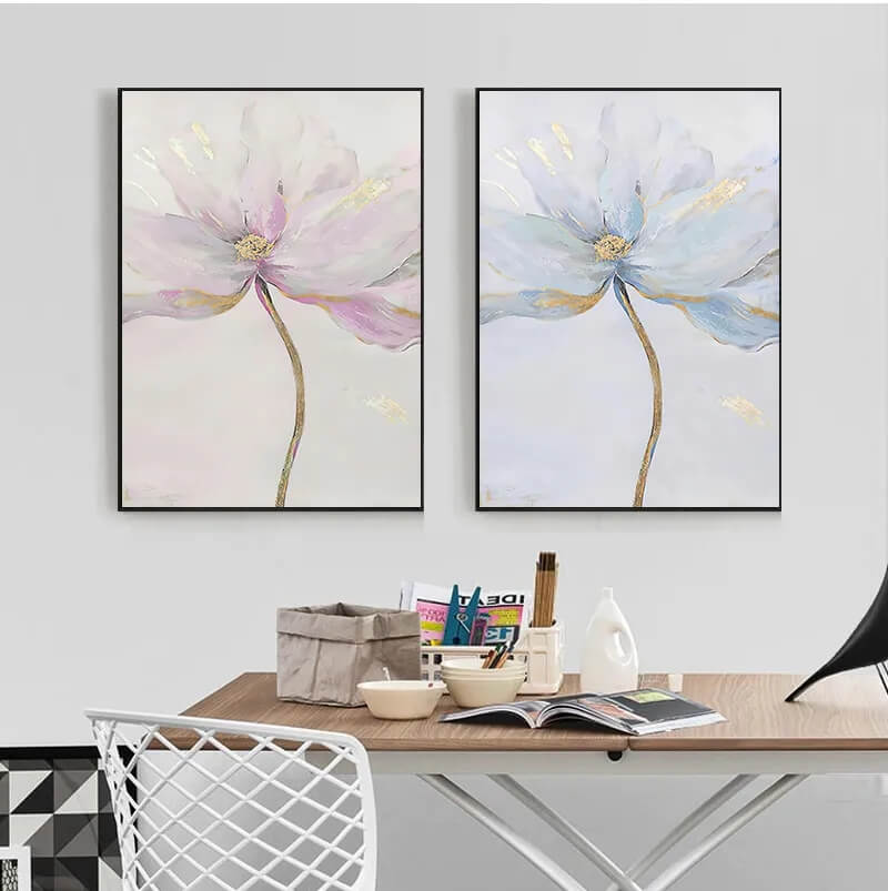 Modern Minimalist Scandinavian Flower Wall Art
