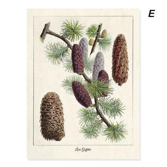 Modern Tropical Nordic Plants Leaves Wall Art