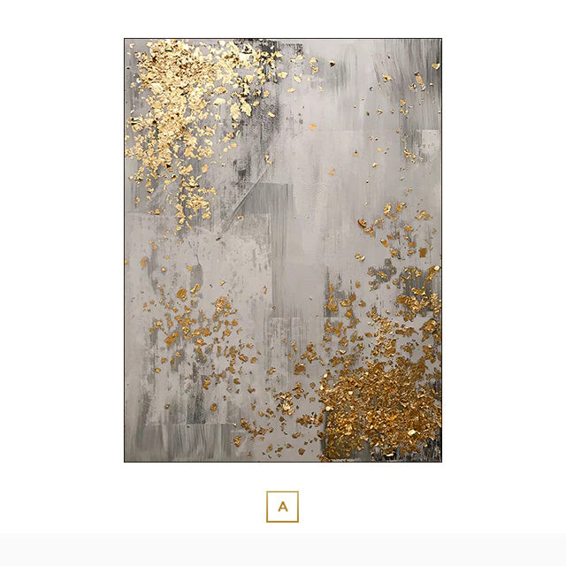 Modern Chic Abstract Golden Canvas Prints