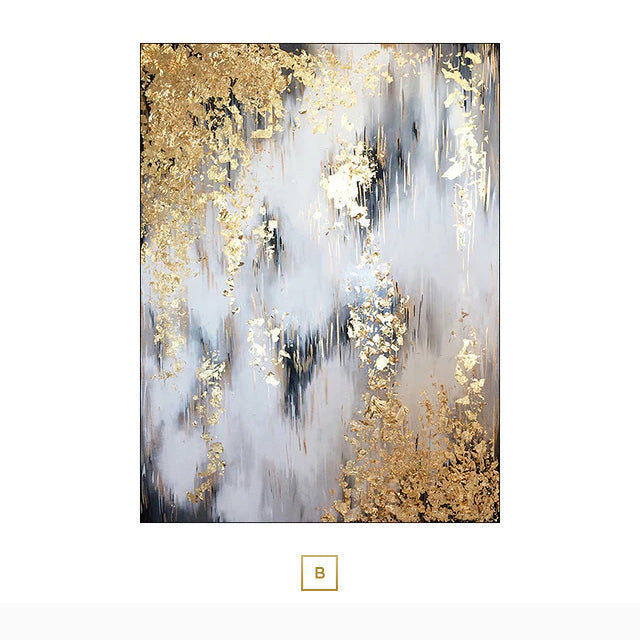 Modern Chic Abstract Golden Canvas Prints